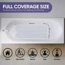 Bathtub Mat Non Slip Bath mat Extra Long 39x15.5 inch, Tub Mat Suction Cups and Drain Holes, Shower Mat Non Slip Anti Slip, Machine Washable, Bath Mat for Inside Shower, Clear