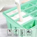 Silicone Popsicles Molds 12 Pieces, Popsicle Holders for Kids with 50 Wooden Sticks Cake Pop Molds, Ice Pop Mold BPA Free Easy Release,Ice Cream Molds Popsicle Maker for Toddlers