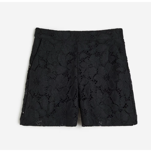 Shorts Womens Medium Black Crochet Mid Rise Casual