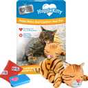 HuggieKitty by Pets Know Best- Cuddly Cat Toy, Soothing Sound & Warmth Help Relax & Comfort Your Pet- Purr & Heartbeat, Heating Pack- Orange