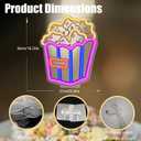 Popcorn Neon Sign for Wall Decor,Adjustable Brightness Led Lights Sign,USB Powered Food Neon Light for Home Cinema Snack Shop Gifts for Movie Lovers (Colorful)