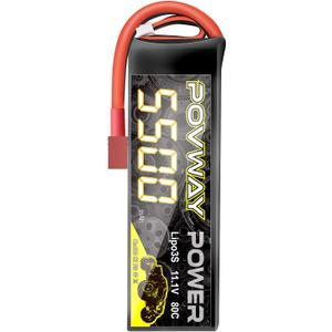 Lipo Battery 5500mAh 3S RC Battery 11.1V 80C with T Plug Softcase for RC Cars, RC Truck,Helicopter, Airplane (5500 3S 80C-T Plug softcase)