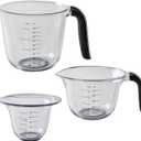 KitchenAid KQ298OSOBA Gourmet Set of 3 Measuring Jugs, Onyx