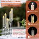 8 Set 5 Arm Acrylic Candle Holder, Mjkeomo 22'' Tall Candelabra Centerpieces for Tables, Candlesticks Holder with Lampshade for Housewarming Gift Fireplace Dinner Decor Fit 0.82'' LED Candle