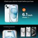 10 x UNBREAKcable 2PCS Screen Protector for iPhone 15-1 Privacy Tempered Glass+1 Clear Glass Double Shatterproof [Easy Installation Frame] [9H Hardness] [Case Friendly] Anti-Scratch for iPhone 6.1 inch
