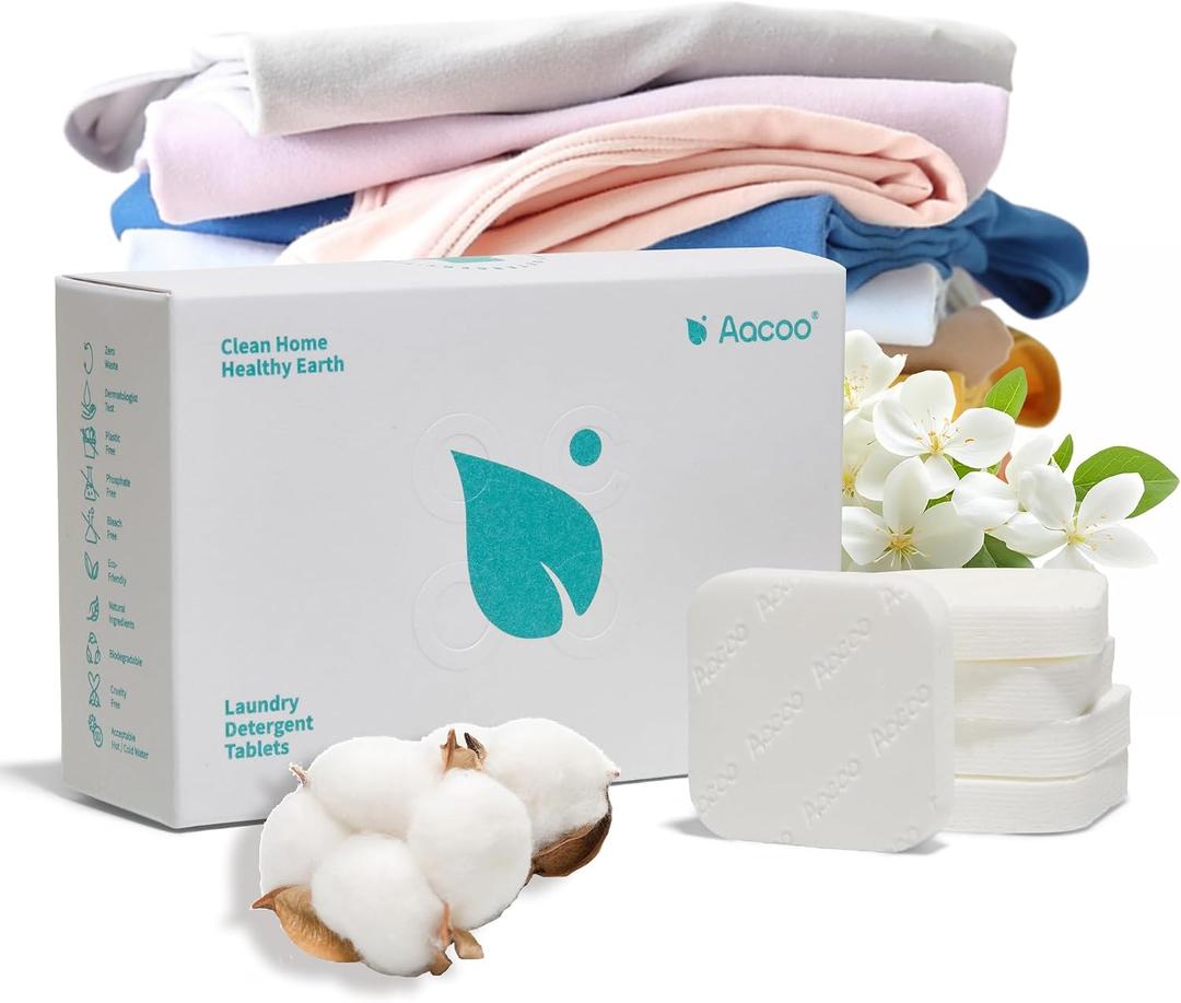 2 x Fresh Linen Scent Laundry Detergent Sheets, Ultra Concentrated Heavy Duty Liquidless Laundry Soap, Gentle on Skin, Eco-Friendly & Travel Size, HE Washer Compatible, 30 Ct