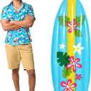 Cunhill 5 ft Inflatable Surf Board Pool Luau Parties Toy for Beach Inflatable Surfboard Floaties for Adults Kids Surf Party Decorations Pool Rafts