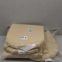 Cozyide Outdoor Chair Cushions, Waterproof Patio Seat Cushions with Adjustable Straps, Round Corner Patio Chair Cushions for Garden, Khaki, 17x16x2 Inch (Pack of 4)