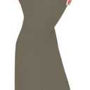 Women's Sexy Fold Over High Waisted Lounge Long Skirts Elegant Going Out Bodycon Maxi Skirts (Army Green) X
