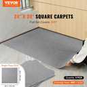 VEVOR 24 x 24 Peel and Stick Carpet Tiles Squares with Self Adhesive & Soft Padded for Indoor Outdoor Kitchen Living Room Bedrooms - Pack of 9/36 sq ft/Light Gray