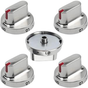 US Replacement Part for Range Burner Dial Knob Stove Knob Replaces for SS DG64-00472A (5 pcs) knobpart#4560368
