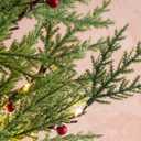 Lighted Artificial Pine Branches for Vases, 28" Christmas Cypress Sprigs with 60 LED Lights, Battery Operated or USB Plug in, Indoor/Outdoor Holiday Decorations (2PCS)