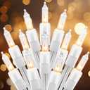 Brightown Easter Decorations Mini String Lights, 50 Count 12 Feet Easter Mini Lights, Waterproof String Light Plug in for Indoor Garland Party Christmas Tree Festival, Pink + Multicolor