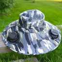 Solar Fan Hat for Men, Wide Brim Solar Fan hat,hat with Solar Fans Built in, Outdoor hat with Fans (XX-Large, Camouflage)
