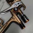 Paint Spray Gun PRD-717 VS Type with Split Nozzle 1.3mm Automotive Refinishing Spray Gun, Brown