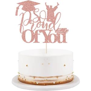 Proud of You Cake Topper Cake topper senior high school university postgraduate Graduation cake topper Cake decorations for boys and girls graduation supplies