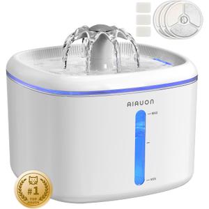 Cat Water Fountain,2.5L/84oz Pet Cat Fountain  Ultra Quiet Upgraded Automatic Pet Water Dispenser with 3 Replaceable Filters, Indoor Cat & Dog Drinking Bowl (W01Pro)