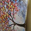 Zoyotago Large Canvas Wall Art Colorful Flower Tree Picture Gray Backgrounds Canvas Prints Ready to Hang for Bedroom Living Room Size 24x48
