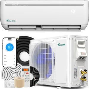 YITAHOME 12000 BTU Mini Split AC/Heating System, Ductless Mini Split Air Conditioner Heat Pump,230V 17.5 SEER2 Energy Efficient Inverter AC Unit,Wifi Enabled Compatible with Alexa for Apartment,Garage