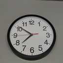 Rohioue Wall Clock Modern 10 Inch Black Battery Operated Silent Non Ticking Analog for Living Room Office Home Bedroom Kitchen Bathroom