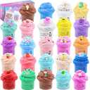 24 Pack Butter Slime Kit, Party Favor Supplies, Super Soft, Non-Sticky, Goody Bag Toy, Prize for Girl and Boys, Christmas Stocking Stuffers