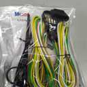 MECMO 4 Pin Trailer Wiring Harness w/Dust Cover, 16AWG 48-Inch Vehicle-Side and 25-Inch Trailer-Side 4-Way Flat Trailer End Connector Truck Trailer Light Plug Socket 4 Prong Male Female Replacement