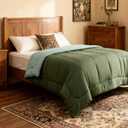 Bedsure Comforters Queen Size Duvet Insert, All Season Bed Comforter, Quilted Down Alternative Duvet, Box Stitched Comforter with Corner Tabs, Machine Washable, 88 x 88 Inches (Green/Light Green)