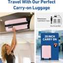 KYME Carry on luggage 22x14x9 Airline Approved Suitcase Hardshell With Double Spinner Wheels, PC+ABS TSA Lock Travel Luggage (Pink, 20" Carry On)