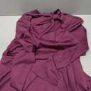 Women's Peplum Bodycon Long Sleeve Wear to Work Dresses Bow Party Club Ruffle Formal Cocktail Pencil Dress (Purple, XL)