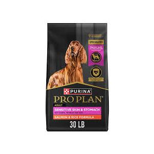 Purina Pro Plan Sensitive Skin and Stomach Dog Food Dry, Adult Salmon & Rice Formula, Digestive Health - 40 lb. Bag BBD:12-2026