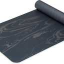 Gaiam Dry-Grip Yoga Mat - 5mm Thick Non-Slip Exercise & Fitness Mat for Standard or Hot Yoga, Pilates and Floor Workouts - Cushioned Support, Non-Slip Coat - 68 x 24 Inches (Marbled)