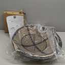 Fire Beauty Fire Pit for Outside Wood Burning,BBQ Grill Steel Fire Bowl with Spark Screen Cover,Log Grate,Poker for Camping Beach Bonfire Picnic Backyard Garden (Black)