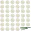 JPSOR 40pcs Artificial Hydrangea Silk Flower Heads with Stems, Fake Flowers for Mothers Day Wedding Centerpiece Home Garden Party Decoration (White)