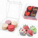 50pcs 4x4x2 Inch Clear Plastic Boxes Bakery Boxes Cookies Boxes with Window Soap Box Chocolate Truffle Boxes Macaron Gift Treat Boxes for Cake Dount Gifts goodies Christmas Valentine's