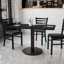 Flash Furniture 30'' x 48'' Rectangular Black Laminate Table Top with 24'' Round Table Height Base