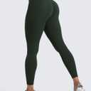 CRZ YOGA Secretsculpt Butterlift Workout Leggings 25" - No Front Seam High Waisted Womens Yoga Pants Booty Scrunch Butt (Green, M)