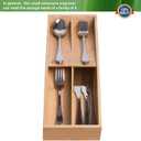 guiogc Bamboo Silverware Drawer Organizer, Kitchen Small Silverware Organizer, Utensil Tray Holder, Cutlery Tray for Spoons, Forks, Knives, Suitable for a family of 2-4