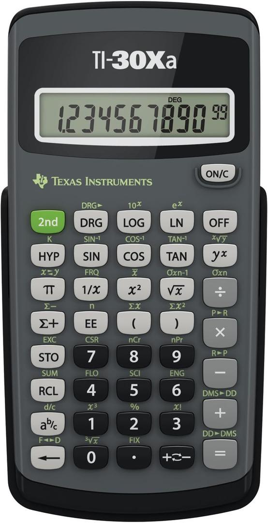 Texas Instruments TI-30Xa Scientific Calculator (Gray)