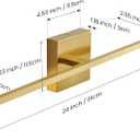 Gold Bathroom Light Fixtures Over Mirror 24 inch 18W LED Vanity Lights for Bathroom Modern Bath Sconces Wall Lighting 3500K Warm Light for Paintings