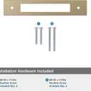 3 x Amerock Medora 5-1/16 inch (128mm) Center-to-Center Rectangle Golden Champagne Cabinet Pull Backplate, BP37783BBZ