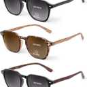 LADEESSE Reading Sunglasses for Women, Stylish Reading Glasses, Lightweight Square Readers for Men & Women (Bifocal Lens)