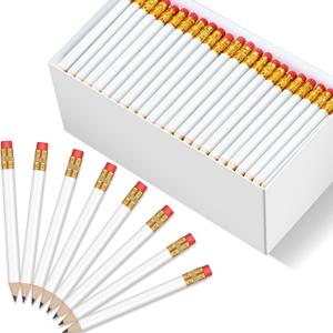 Chivao 288 Pieces Golf Mini Pencils Bulk with Eraser #2 HB Golf Short Pre Sharpened Pencils for Party Favors Office Supplies 4 Inch (White)