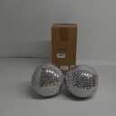 2 Pcs Disco Ball Pillows Decorative Sequin Throw Pillows for Birthday Gifts Bedroom Living Room Home Decor Funky Sphere(8 Inch,Silver)
