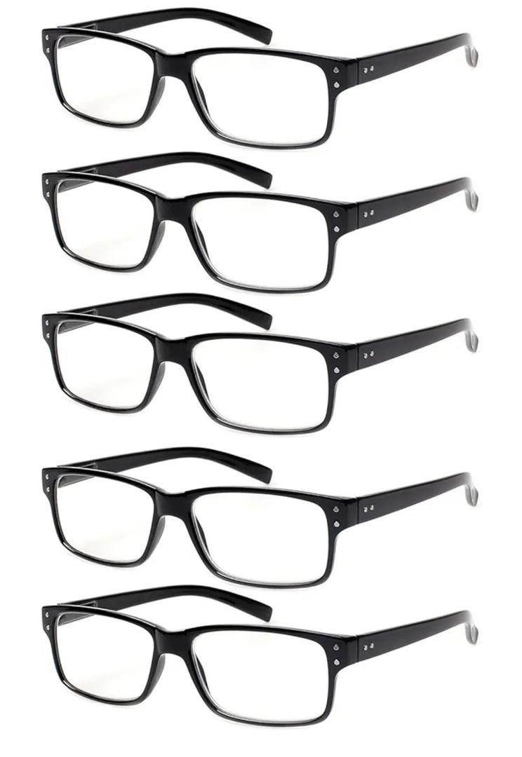 NORPERWIS Reading Glasses 5 Pairs Quality Readers Spring Hinge Glasses For Reading For Men And Women, 5 Pack