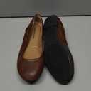 Women's Belice Comfortable Slip-On Ballet Flats Shoes, Chestnut Brown Faux Leather, 8