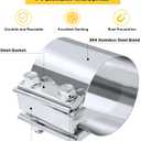 Kshineni 2.5 Inch Exhaust Clamps, Lap Joint Band Clamp 2.5" Stainless Steel Coupler Exhaust Muffler Band Clamp (2 Pcs)