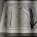 KES Handcrafted Ceramic Corner Bathroom Counter Organizer, 2-Tier Bathroom Countertop Organizer with Marble Pattern, Vanity Skincare Perfume and Makeup Storage, Polished Chrome, BSC901-CH