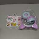 iClever Kids Bluetooth Headphones, Light Up Cat Ear, Safe Volume 74/85dBA,60H Playtime,Bluetooth 5.3,USB C Charging,Wireless Kids Headphones AUX Cord for iPad School Travel, Meow Cookies-Purple/Green