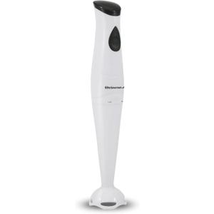 Elite Gourmet EHB-2425X Electric Immersion Hand Blender Stick, Mixer, Chopper, 1-Touch Control Multi Purpose, 150 Watts, For Soups, Sauces, Baby Food, White
