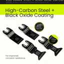 Smithology 24PCS Oscillating Saw Blades - 6 Japanese Tooth & 18 Standard Multi-Tool Blades for Wood, PVC & Plastic | Fits Dewalt, Milwaukee, Ryobi, Makita, Craftsman, Porter Cable, Ridgid, Rockwell